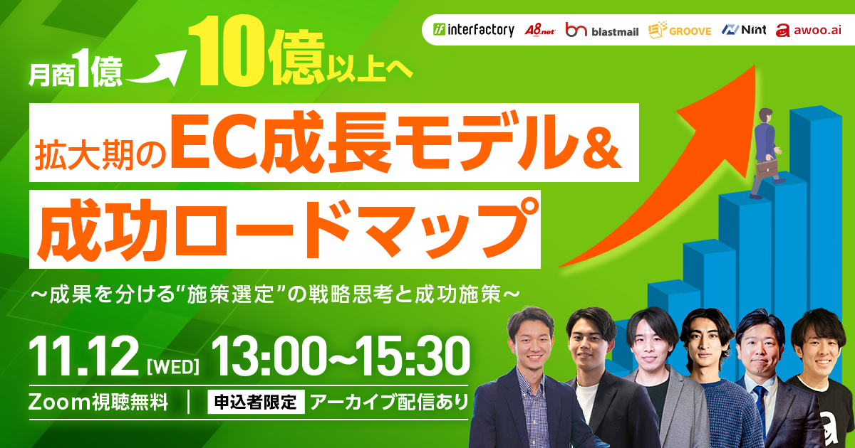 月商1億→10億以上へ拡大期のEC成長モデル＆成功ロードマップ