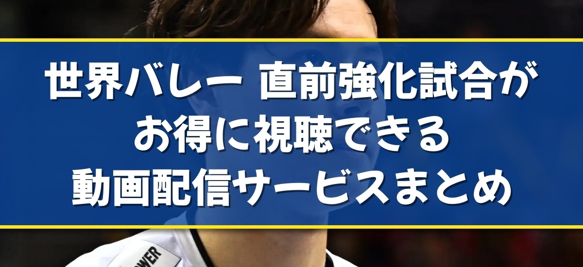 世界バレー 直前強化試合のバナー