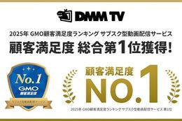 【DMM TV】「GMO顧客満足度ランキング」のサブスク型動画配信サービスで顧客満足度総合第1位を獲得！コストパフォーマンスなどの3項目でもトップ評価